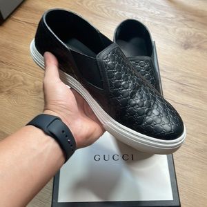 Gucci Slip-On Sneaker in Black and White
